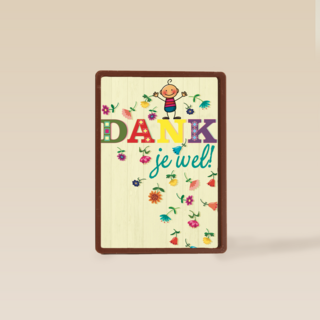 smile kaart bloemetjes dank je wel