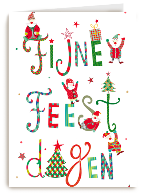 Kerstkaart turnowsk fijne feestdagen