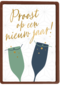 nieuwjaarskaart zakelijk proost op een nieuw jaar