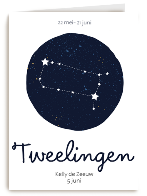 Verjaardagskaart Hallmark | Verjaardag Kaart Sterrenbeeld Tweelingen