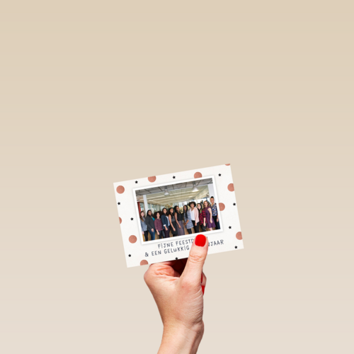 kerstkaart fotokaart zakelijk stippen