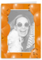 fotokaart staand met oranje ballonnen