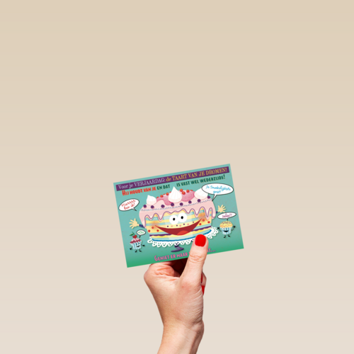 smile kaart voor je verjaardag de taart van je dromen