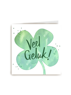 veel geluk met dit klavertje vier