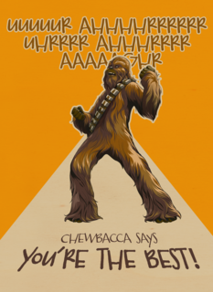 Star Wars complimentkaart Chewbacca