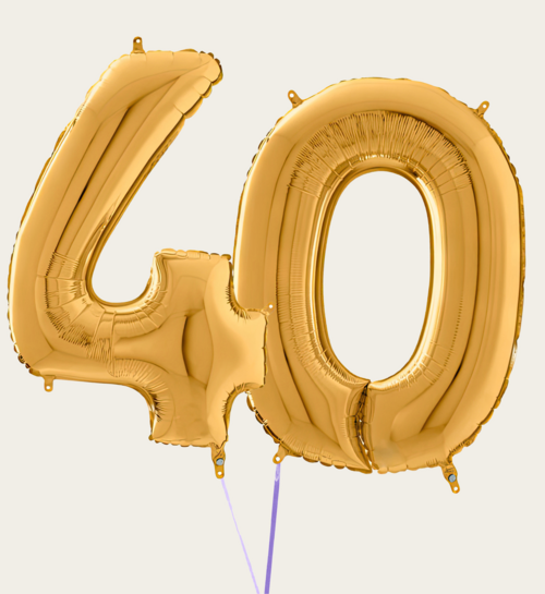 Cijferballon 40 Jaar Goud XL