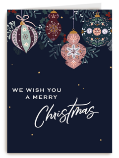 Kerstornamenten Wish you merry xmas