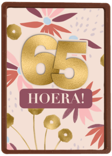Verjaardagskaart bloemen 65 hoera