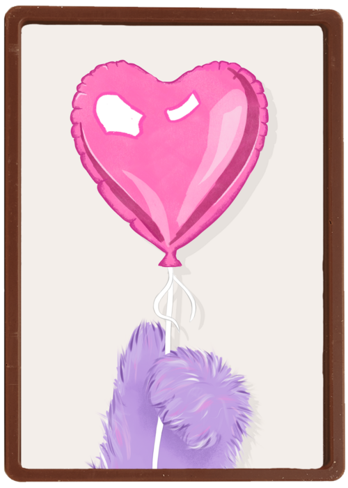Kaart | Hallmark | Sterkte Denken Aan | Hart Ballon Fluffy Hands