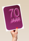 Verjaardagskaart 70 jaar karmijn