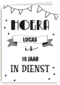 zwart wit kaart hoera jij bent in dienst