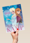 op kamp kaart met de mooie anna en elsa