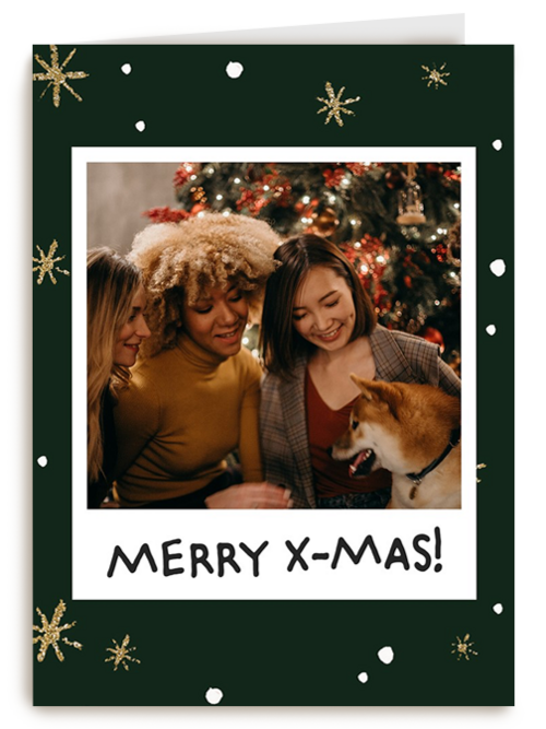 kerstkaart fotokaart merry x mas