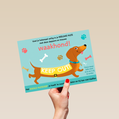 verhuisd kaart waakhond