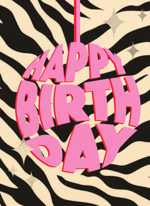 verjaardag kaart hip happy birthday pink balloon