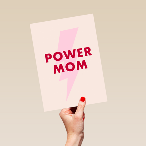Moederdagkaart Hip Power mom