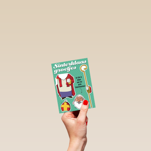 sinterklaaskaart Sinterklaas Groetjes