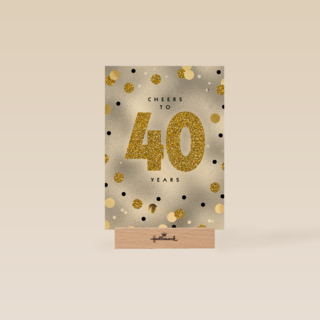 Verjaardagskaart leeftijden 40 Cheers to forty years goud zilver