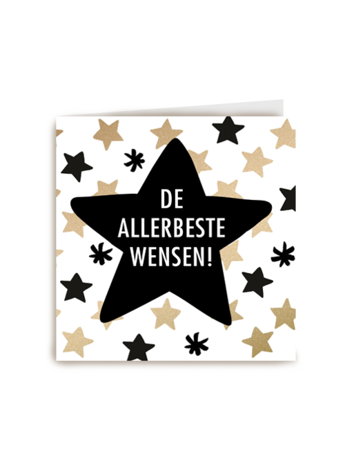 nieuwjaarskaart hip zakelijk de allerbeste wensen ster