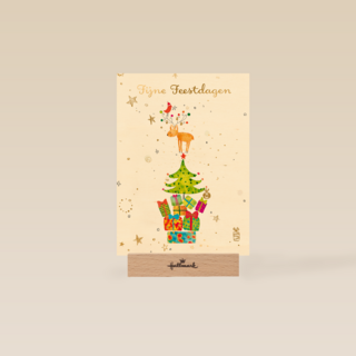 kerstkaart turnowsky rendier kerstboom