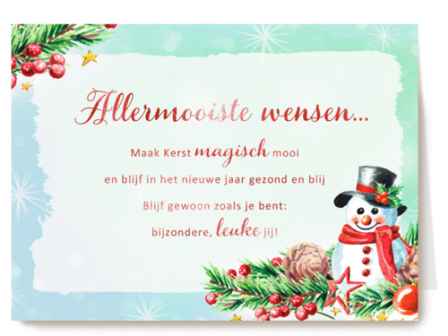 Kerstkaart speciale momenten Maak Kerst magisch mooi