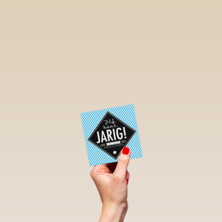 strepen blauw wit jij bent jarig