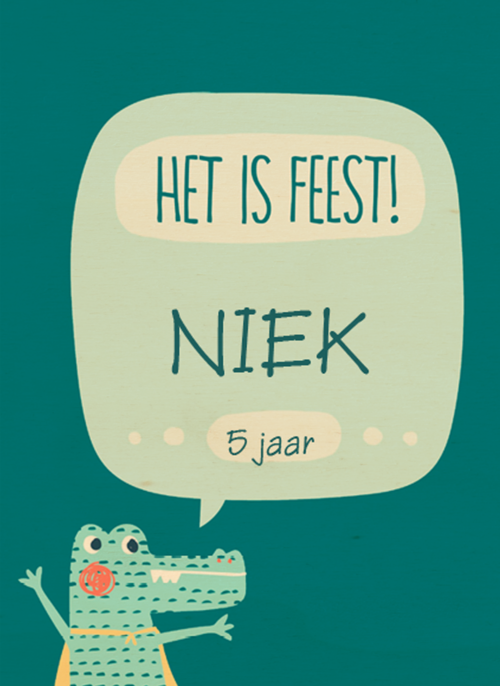 een feestelijke krokodil
