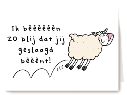 geslaagd kaart ik beeeeen zo blij dat jij geslaagd bent