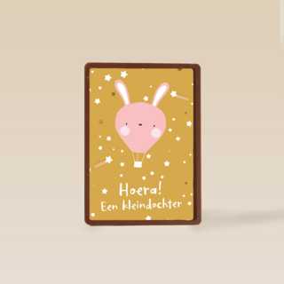 Hoera een kleindochter Roze konijn ballon