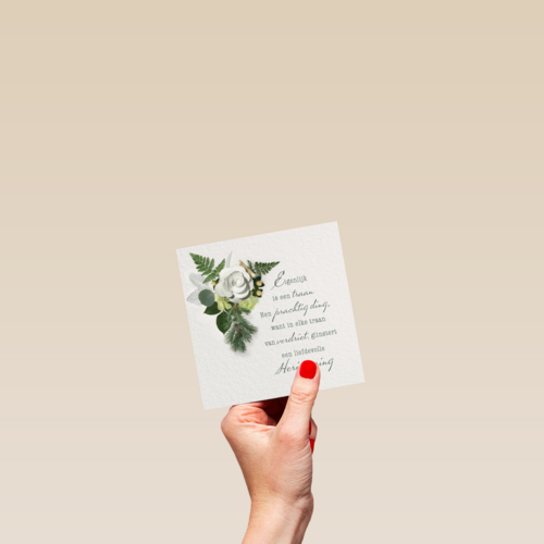 kerstkaart boeket