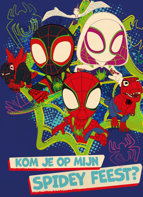 Uitnodiging Spidey feestje