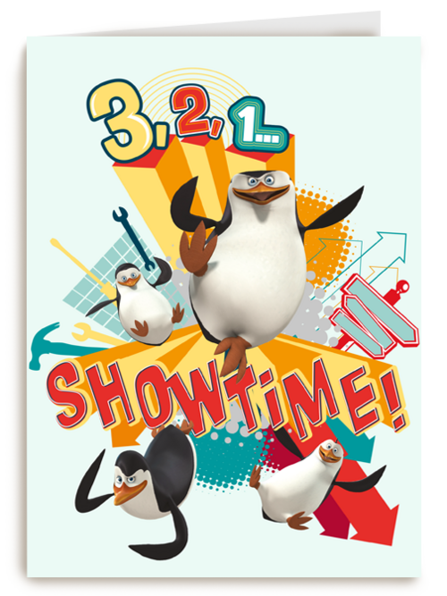 Verjaardagskaart Hallmark | Penguins Verjaardagskaart 321 Showtime