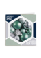hexagonaal met kerstballen