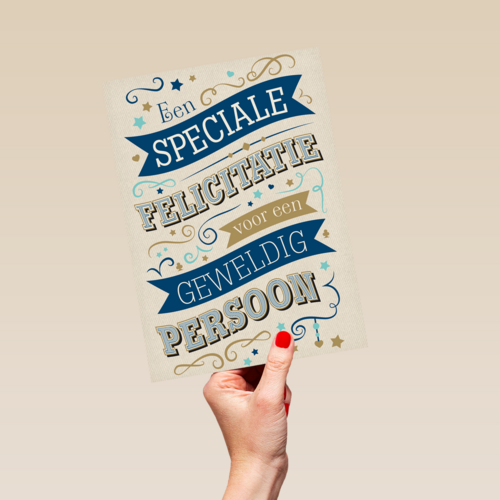 ombouw een speciale felicitatie voor een geweldig persoon