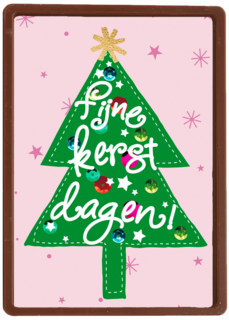 Kerstkaart Hip Kerstboom fijne kerstdagen