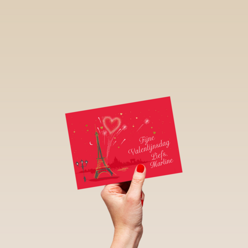 Fijne valentijnsdag Eiffeltoren