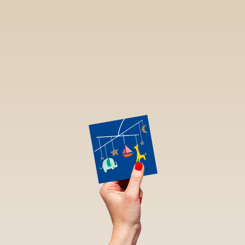 geboorte felicitatie mobiel met dieren
