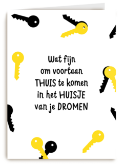 verhuisd kaart huisje van je dromen