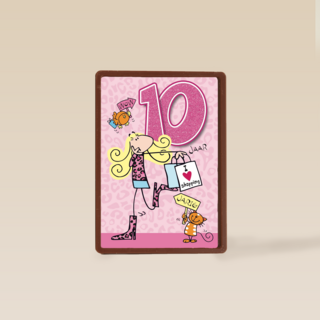 verjaardag leeftijden 10 jaar roze