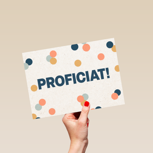 Proficiat met confetti
