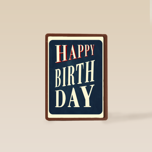 Verjaardagskaart happy birthday blauw