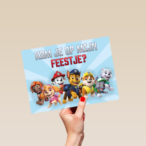 Uitnodiging verjaardagsfeest Paw Patrol