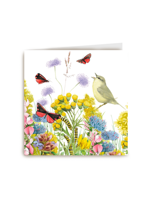 Kaart flowers by Marjolein Bastin vogel bloemen vlinders