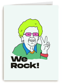 Vriendschap kaart we rock