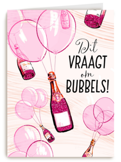 dit vraagt om roze bubbels