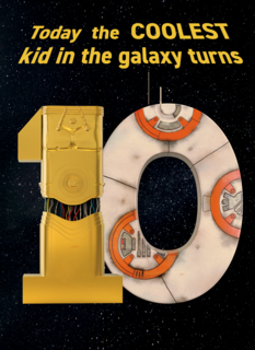 Star Wars verjaardagskaart 10 jaar