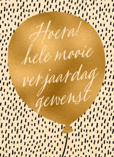 Verjaardagskaart man vrouw hip Gouden ballon