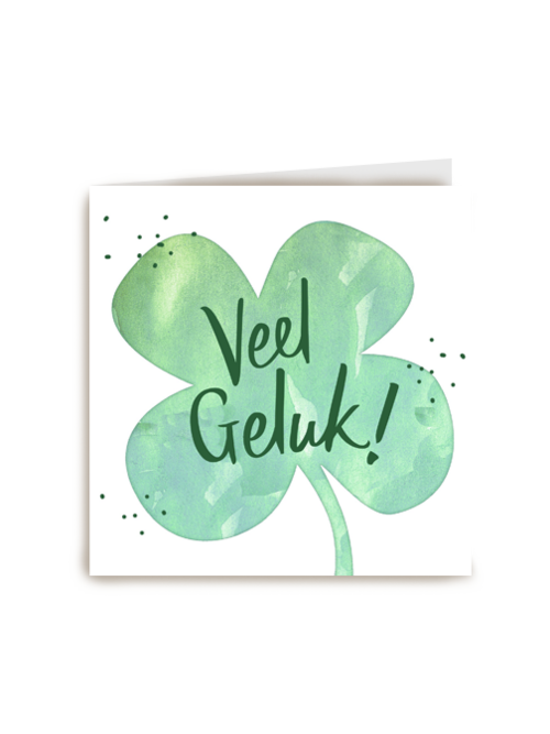 veel geluk met dit klavertje vier