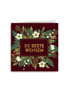 Kerstkaart klassiek de beste wensen