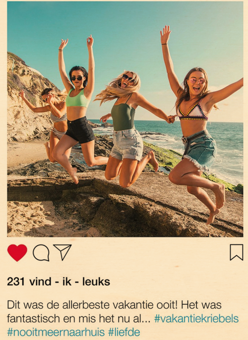 Houten Kaart Groetjes Uit | Houten Kaart Hallmark | Groetjes Uit | Nooit Meer Naar Huis